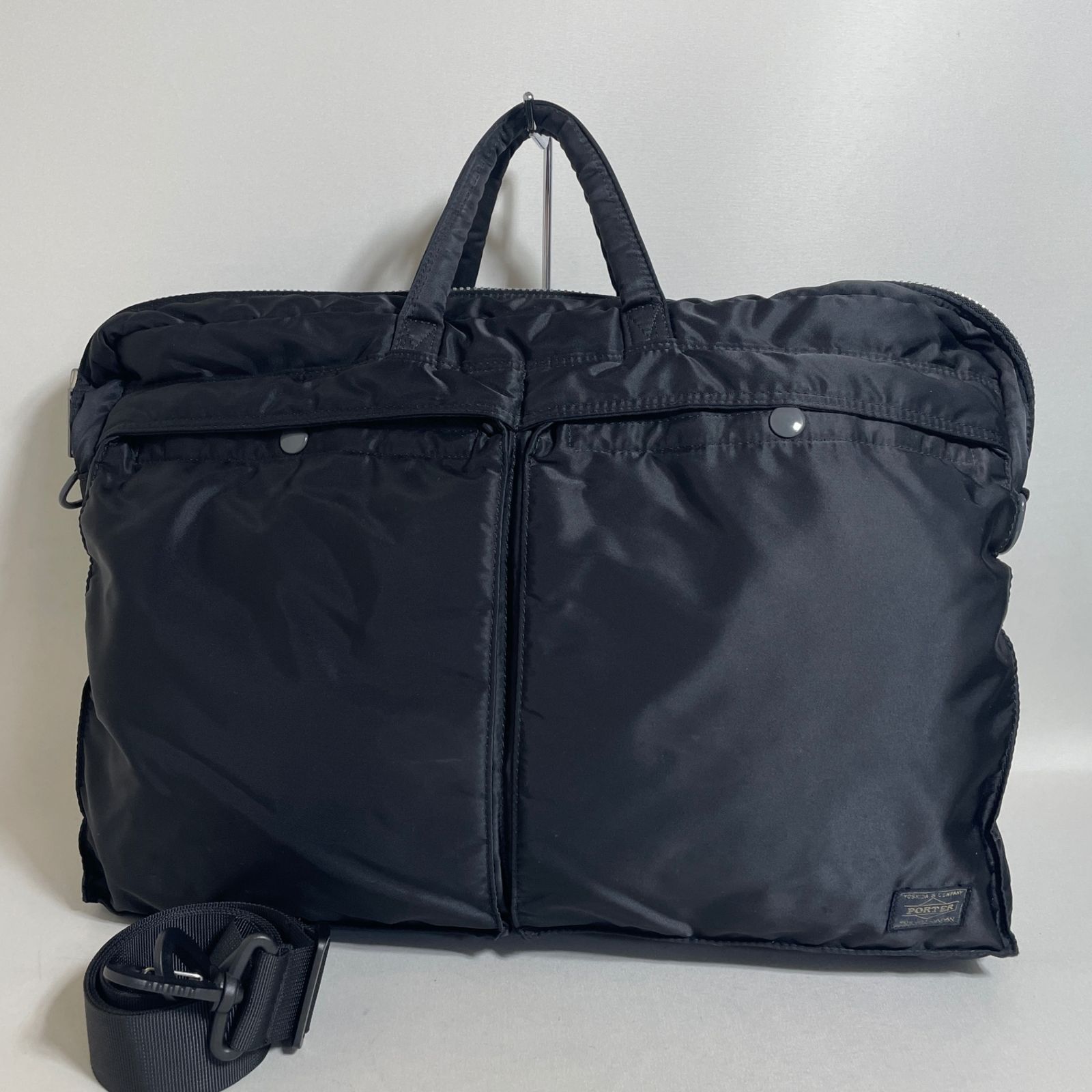 2604-259｜美品｜ポーター タンカー 2WAYビジネスバッグ ブラック