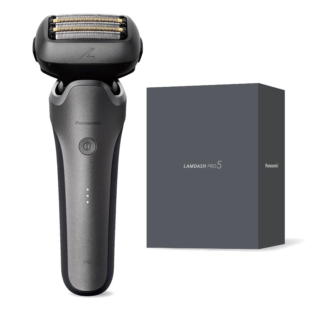 パナソニック メンズ シェーバー ラムダッシュ PRO 5枚刃 電動 髭剃り ラムダッシュAI⁺ ACアダプター充電 ES-L551U-S チタンシルバー