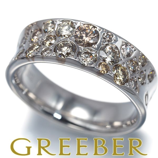 カシケイ リング ダイヤ ダイヤモンド 1.00ct メランジェ 11.5号 K18WG #191266