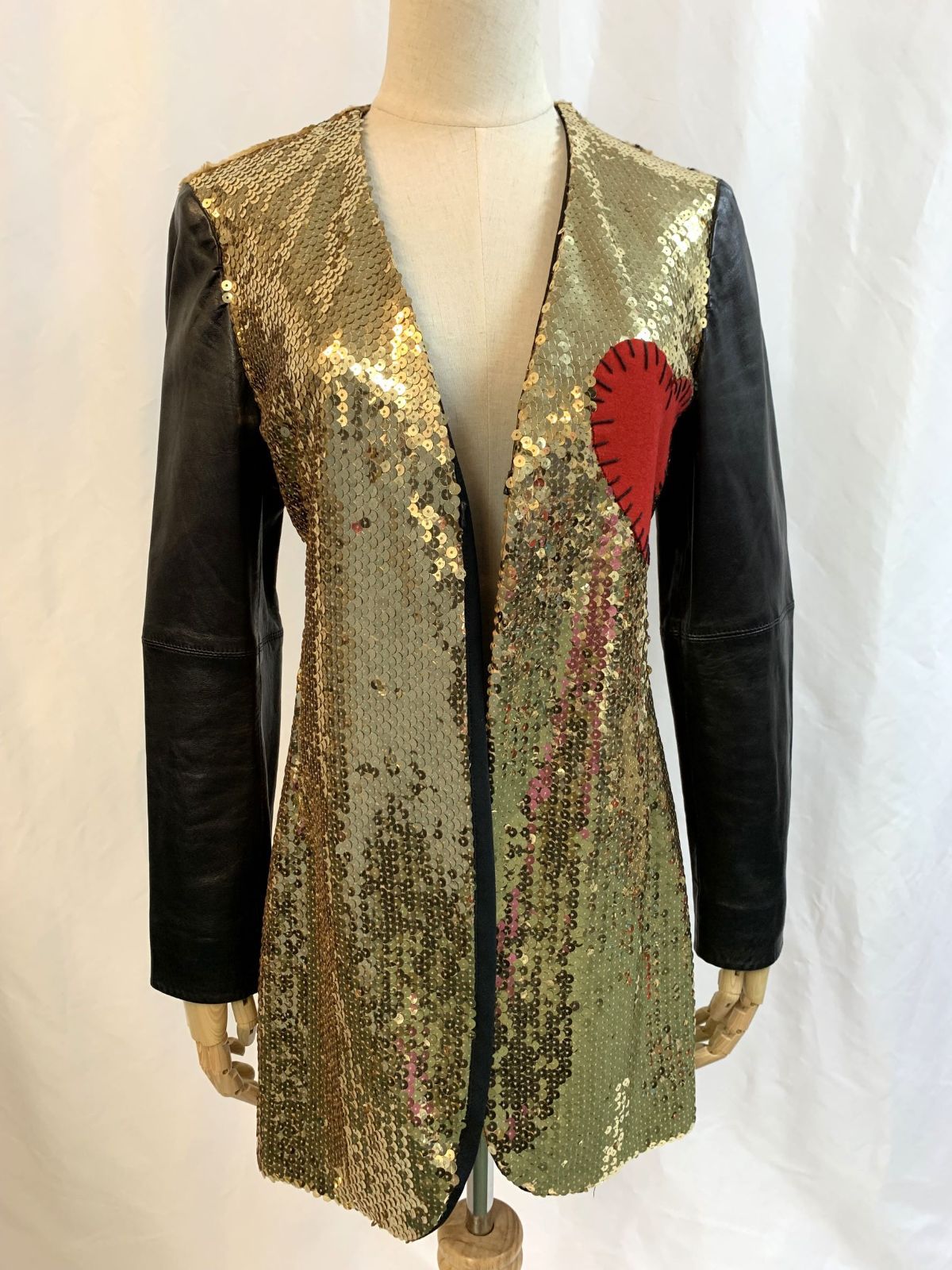 90s MOSCHINO COUTURE! ハート 金釦 ロング ジャケット MOSCHINO COUTURE モスキーノ クチュール ヴィンテージ ゴールド