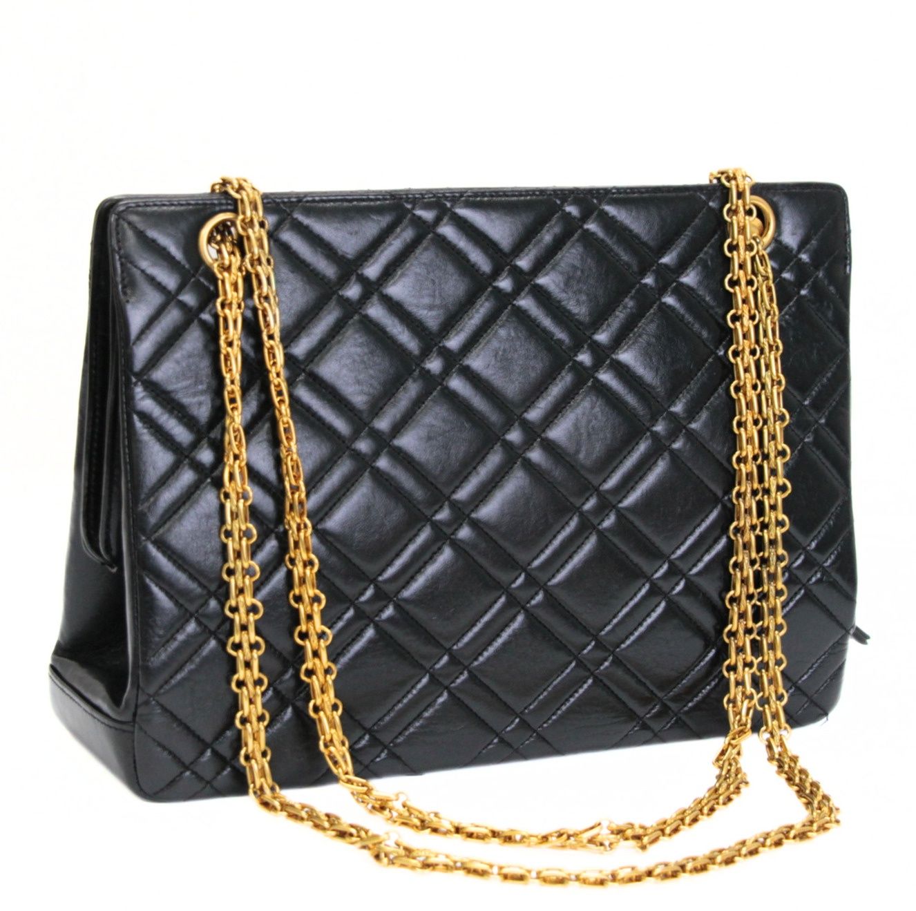 シャネル CHANEL ヴィンテージ マトラッセ がま口 チェーンショルダー 