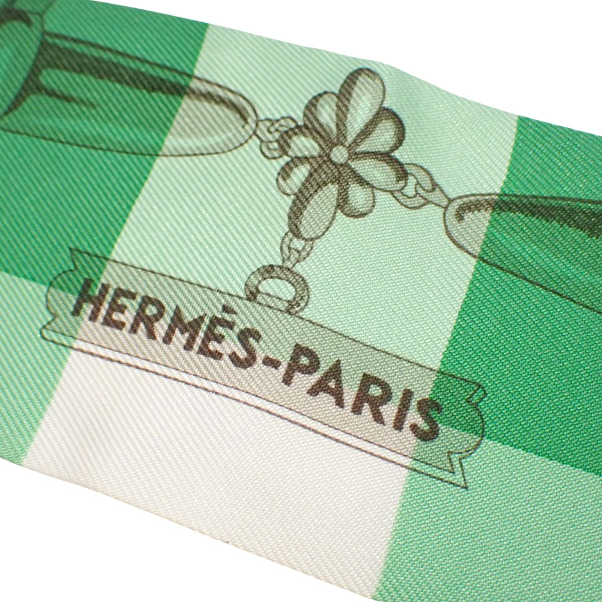 HERMES(エルメス) Mors et Gourmettes Vichy 馬銜と鎖 ツイリー