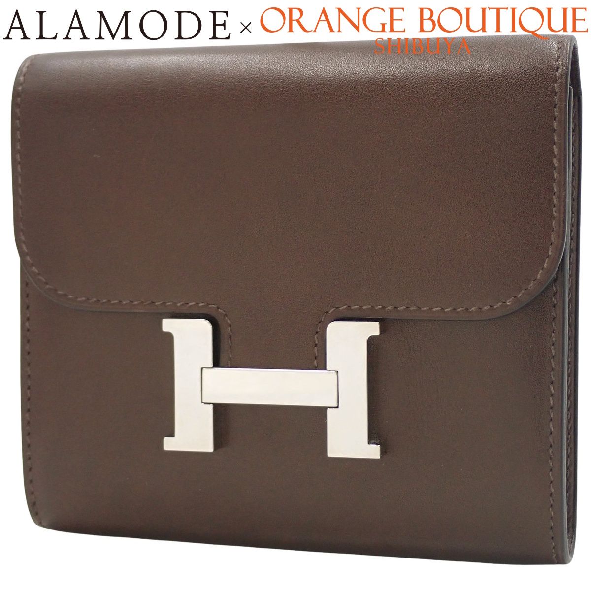 HERMES(エルメス) コンスタンス コンパクト ブラウン茶 タデラクト パラジウム金具 シルバー金具 C刻印 コンパクトウォレット 二つ折り 2つ折り 財布 小物 レディース 40802195140【中古】【アラモード】 112,167円