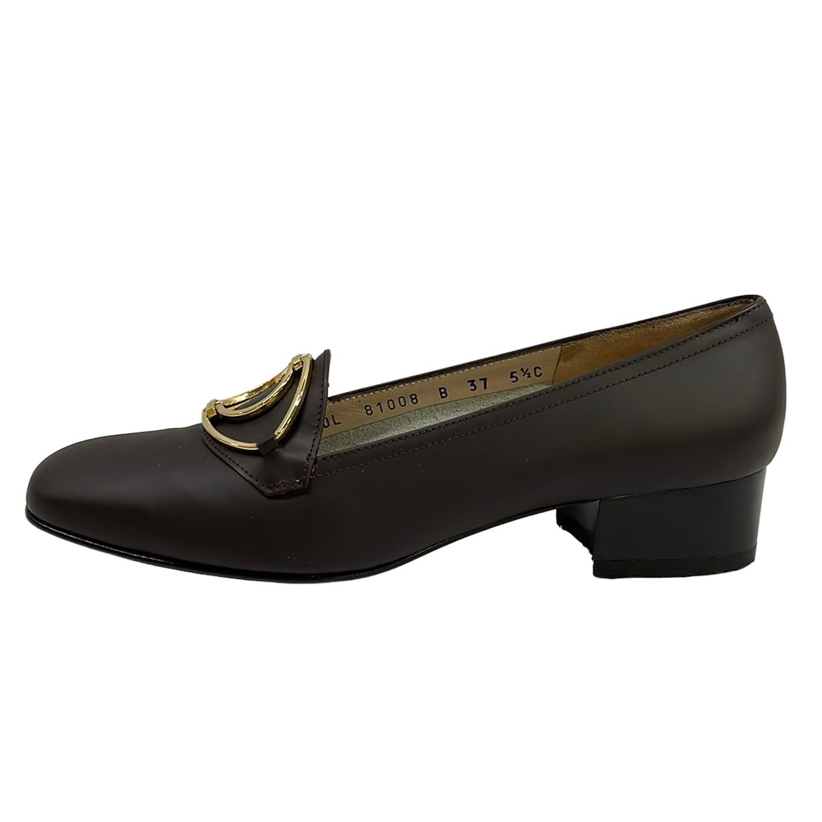 FERRAGAMO/SalvatoreFerragamo(サルバトーレフェラガモ) パンプス 5 1/2 C レディース - ダークブラウン アウトソール張替済 レザー