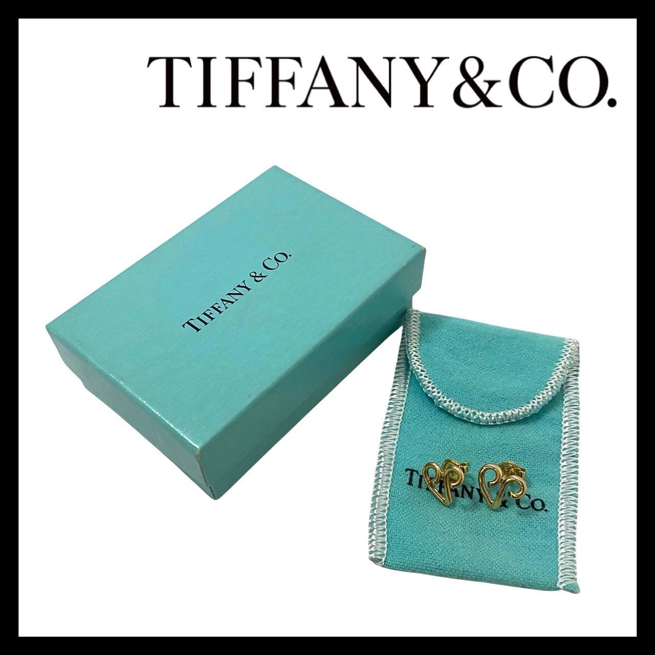 M【TIFFANY&Co.】ゾディアック ピアス Paloma Picasso/パロマピカソ 750 18K ゴールド/金 総重量約2.6g 星座 牡羊座/おひつじ座 ティファニー (66901OY1)