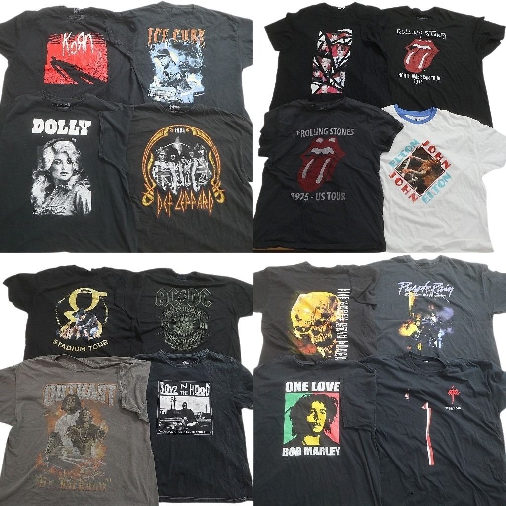 メンズ 古着卸 まとめ売り 音楽・バンド Tシャツ 16枚セット ( メンズ