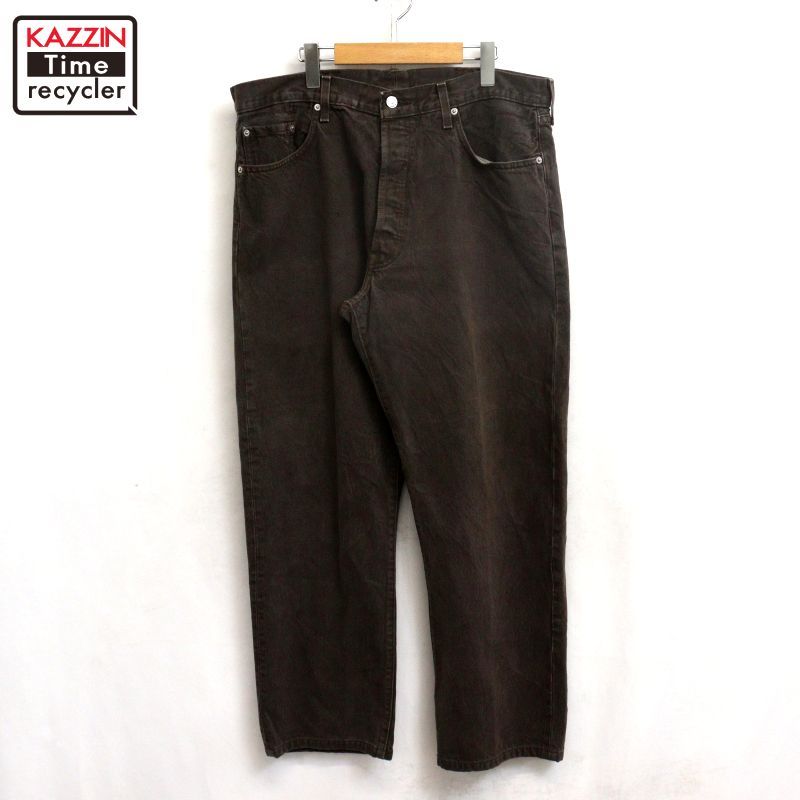 00s Levi's 501 ブラック デニムパンツ メンズ XLサイズ相当 ビッグサイズ オーバーサイズ