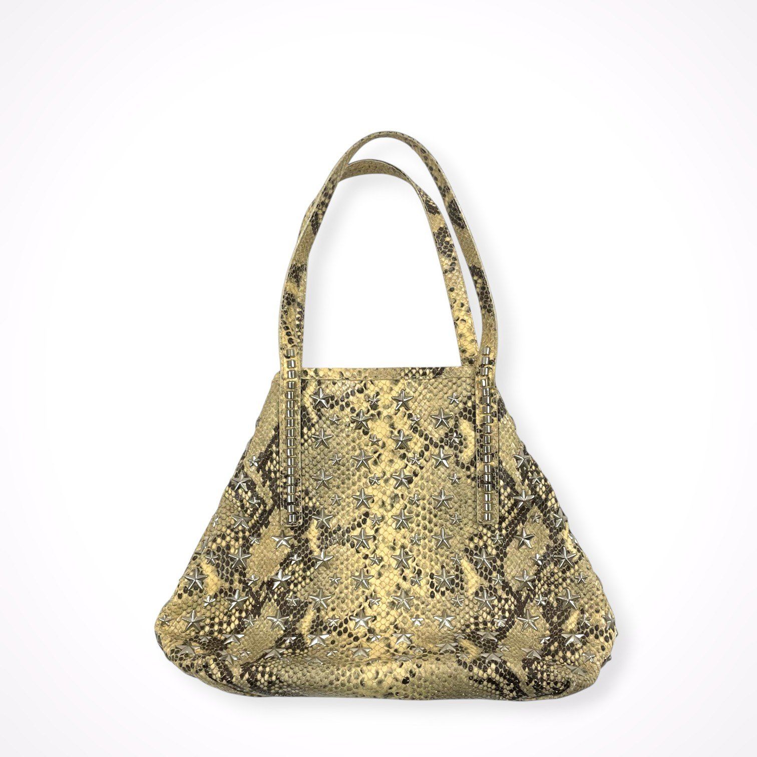 JIMMY CHOO / パイソン柄スタッズトートバッグ 参考定価：200,000程度