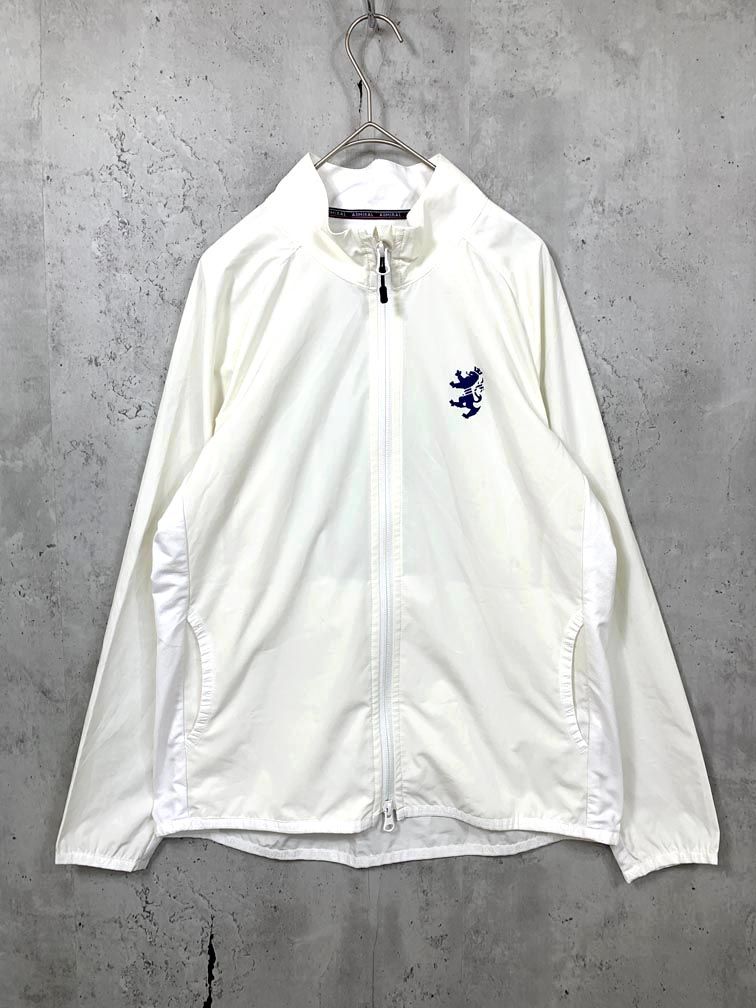 美品 Admiral アドミラル 薄手 ジップアップ ゴルフウェア ウィンド ブルゾン ジャケット sizeM/白 ■◇ レディース