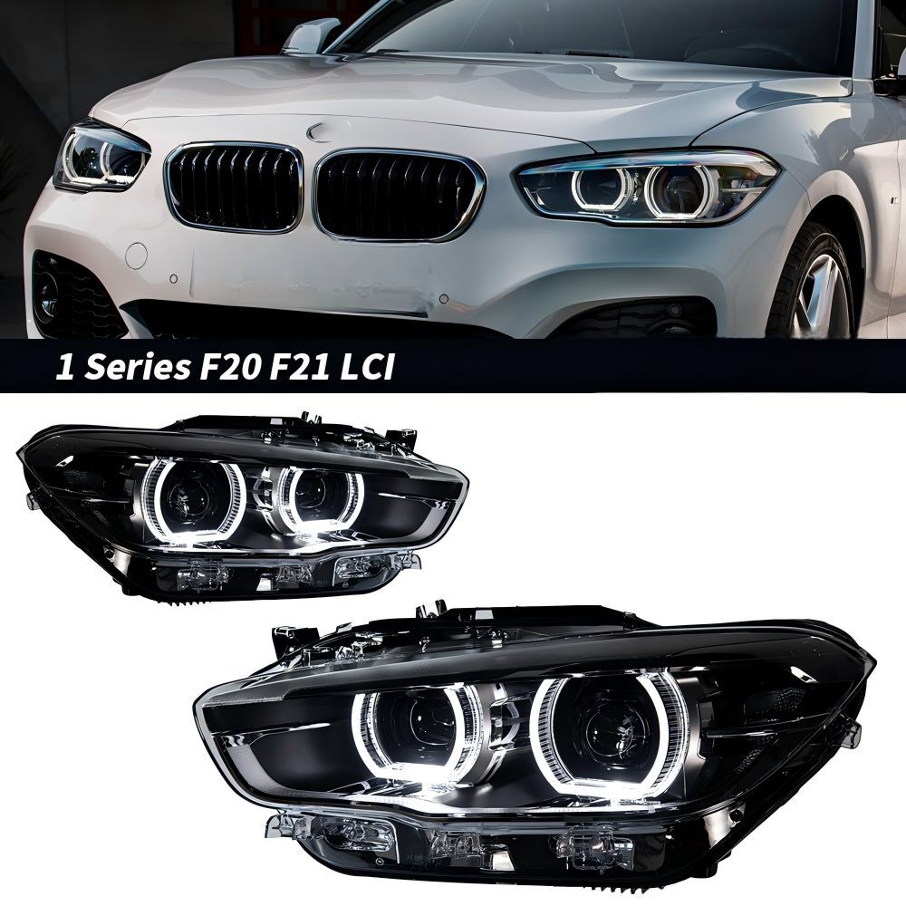 BMW 1シリーズ F20 (BMW 1 Series F20) 2015-2018専用 LEDヘッドライト レーザースタイルデイライト＆ターンシグナル 高輝度 視認性向上 夜間安全 ドレスアップ効果抜群 簡単交換 車種専用 おすすめ 送料無料