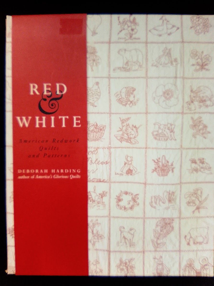 Red & White アメリカのレッドワークキルトと図案集の2冊セット(洋書