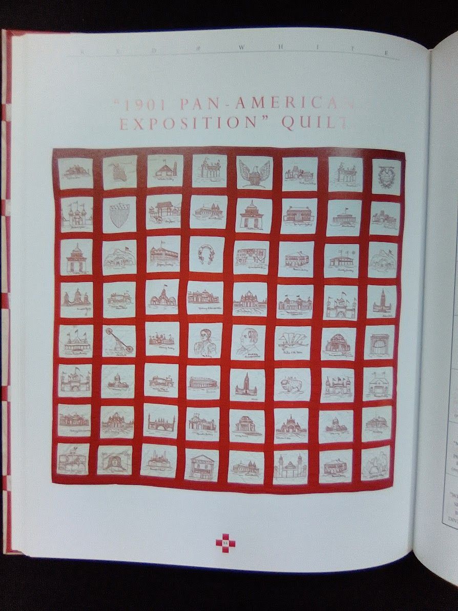 Red & White アメリカのレッドワークキルトと図案集の2冊セット(洋書