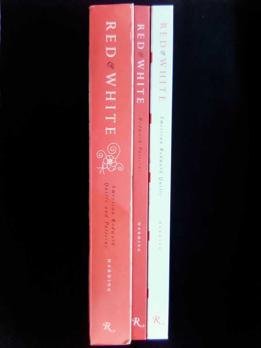 Red & White アメリカのレッドワークキルトと図案集の2冊セット(洋書