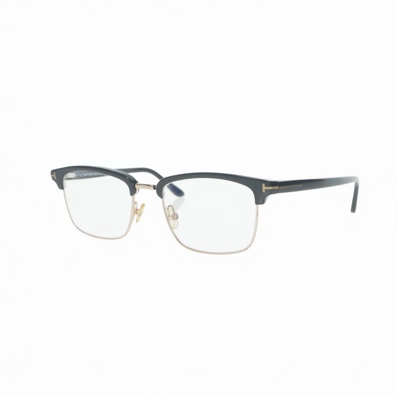 トムフォード TOM FORD サーモントブロー メガネフレーム 眼鏡 メガネ アイウェア 52□19 145 ブラック/ゴールド TF5504 001