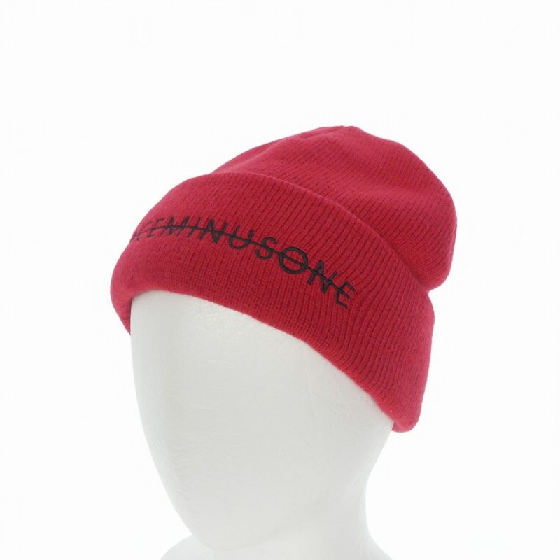 PEACEMINUSONE レッド ニット帽 ピースマイナスワン peaceminusone PMO KNIT CAP ニットキャップ