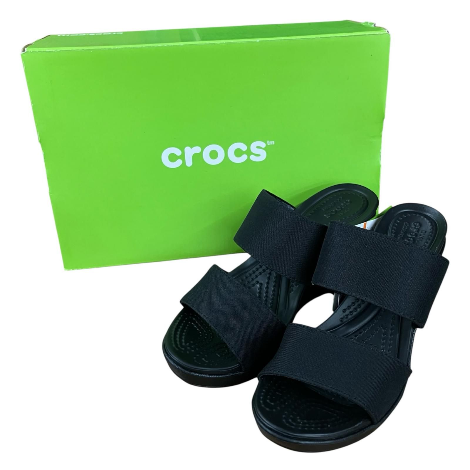 170051 新品未使用 crocs クロックス leigh ii 2-strap wedge w 21cm