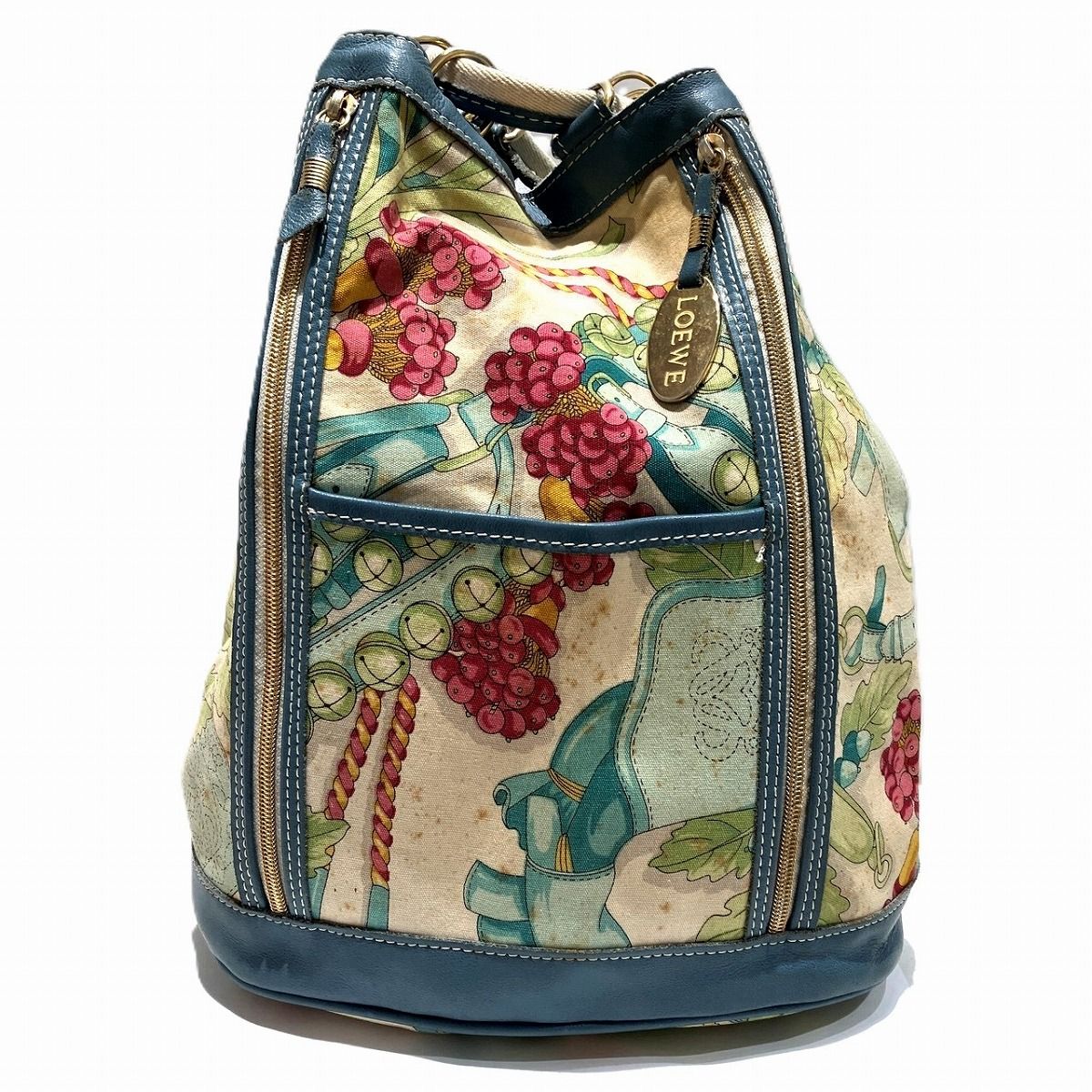 ロエベ LOEWE ボタニカルバックパック リュック・デイパック キャンバス レザー レディース