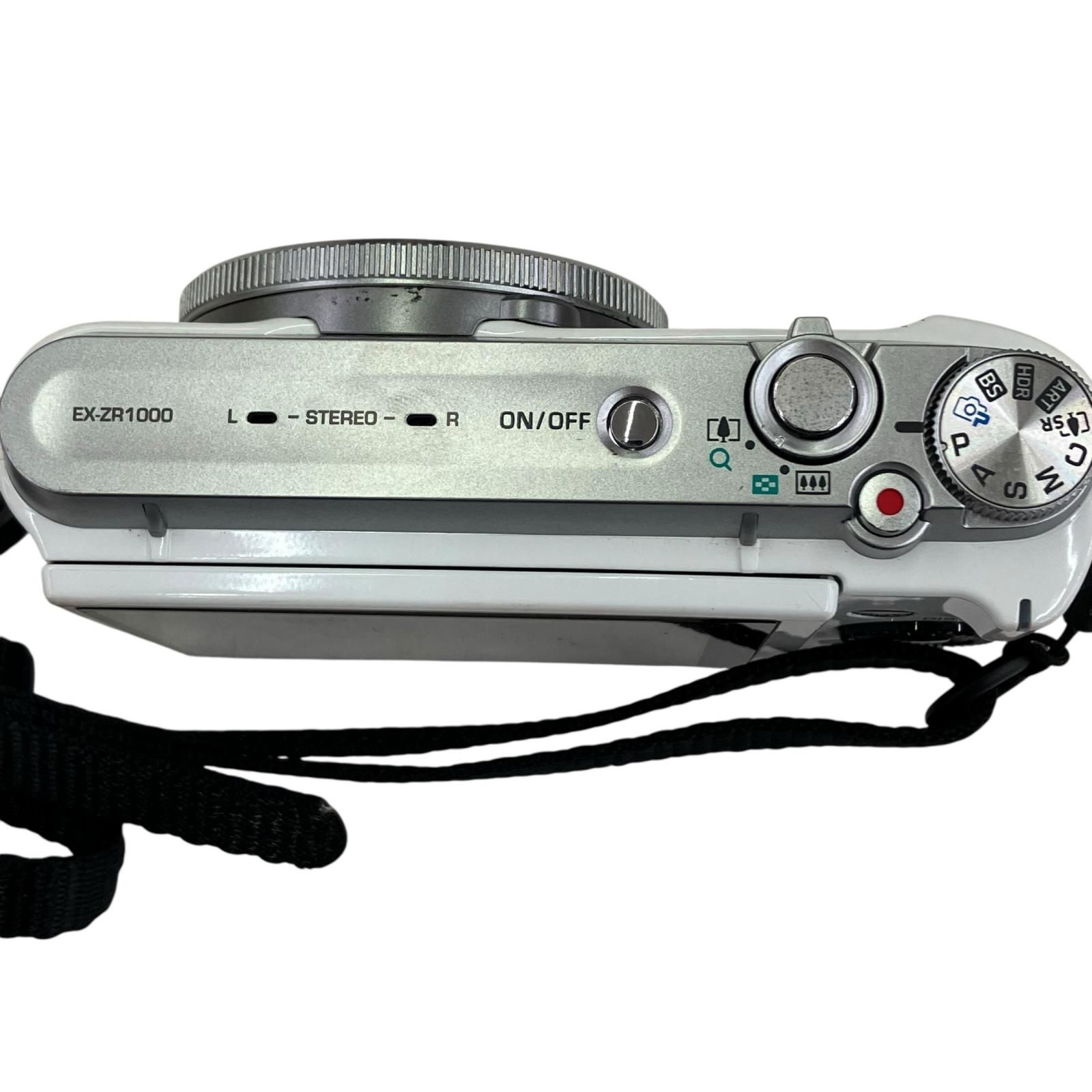 186000 動作確認済み CASIO カシオ デジタルカメラ EX-ZR1000 ホワイト 