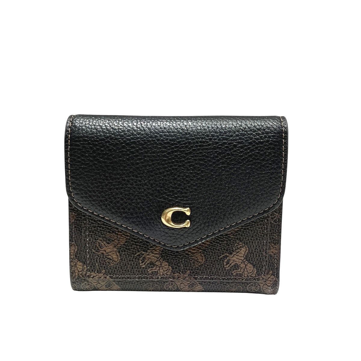 コーチ COACH ウィン スモール ウォレット ウィズ ホース アンド キャリッジ 二つ折り財布 レザー C3161 レディース