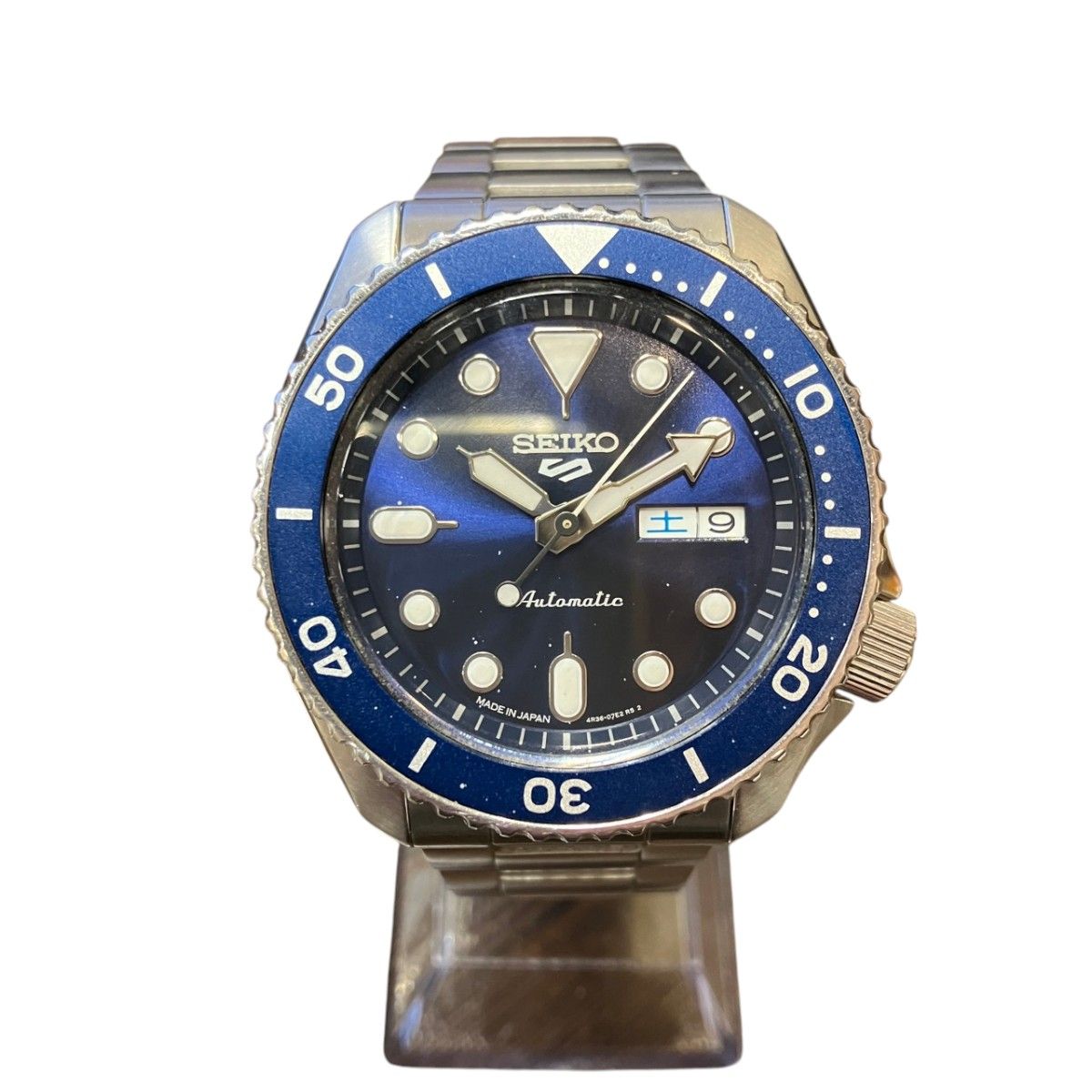 セイコー SEIKO 5スポーツ 腕時計 総重量約158.2g ステンレス ステンレス 自動巻き ネイビー文字盤 4R36-07G0 メンズ