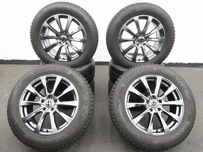 NX クラウンスポーツ エステート 等に 4本 Lefinada 18インチ 7.5J+34 5H 114.3 スタッドレス BRIDGESTONE BLIZZAK DM-V3 235/60R18 球面座