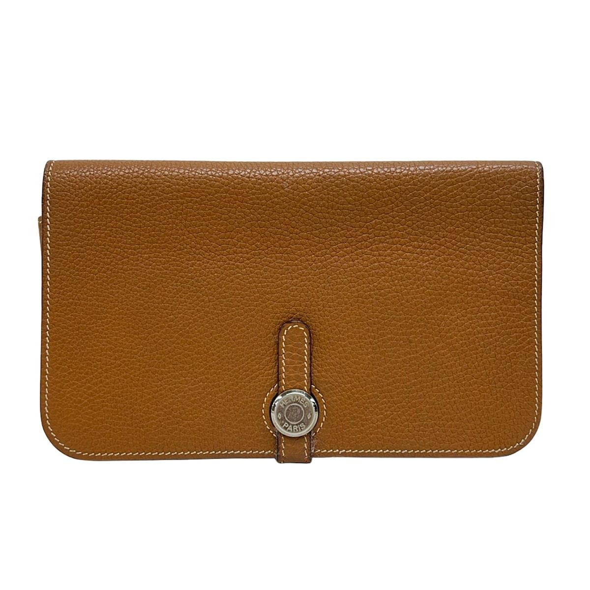 HERMES(エルメス) 長財布 ドゴンGM ゴールド シルバー金具