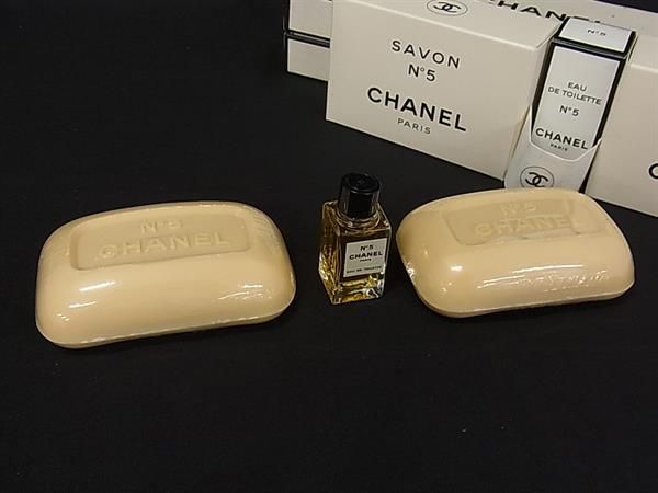 ■極美品■ CHANEL シャネル N°5 オードトワレ 4.5ml 香水 フレグランス サヴォン 75g 石けん 石鹸 3点セット DM9982