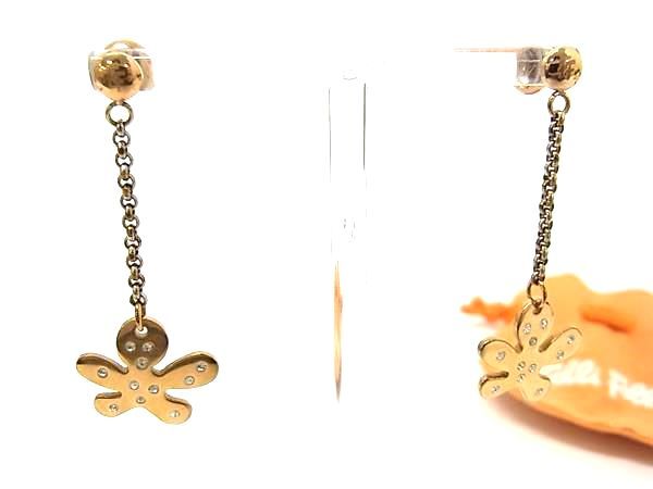 Folli Follie フォリフォリ ラインストーン ピアス アクセサリー レディース ゴールド系 DN0518