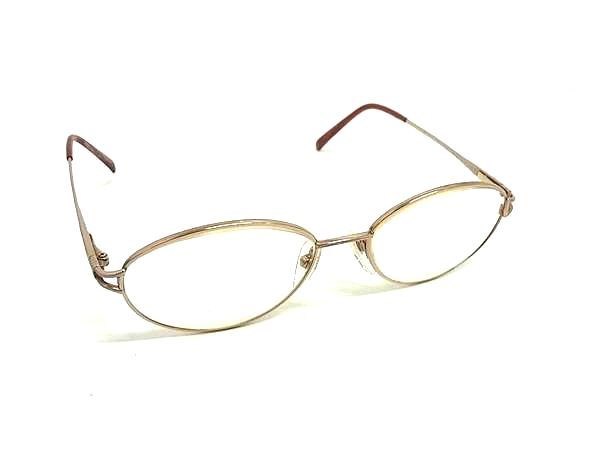 ■美品■ LANVIN ランバン 度入り メガネ 眼鏡 レディース メンズ ゴールド系 DN0375