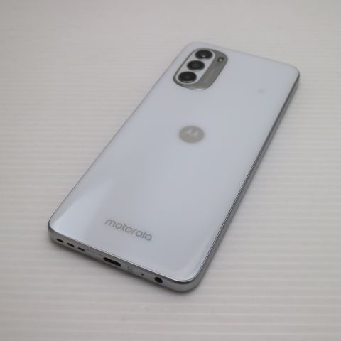 美品 SIMフリー moto g52j 5G パールホワイト スマホ 白ロム 土日祝