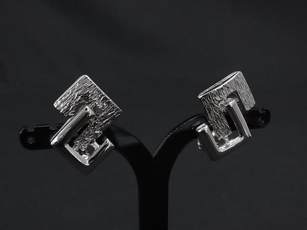 ■美品■ MONET モネ クリップ式 イヤリング アクセサリー レディース シルバー系 DN1108