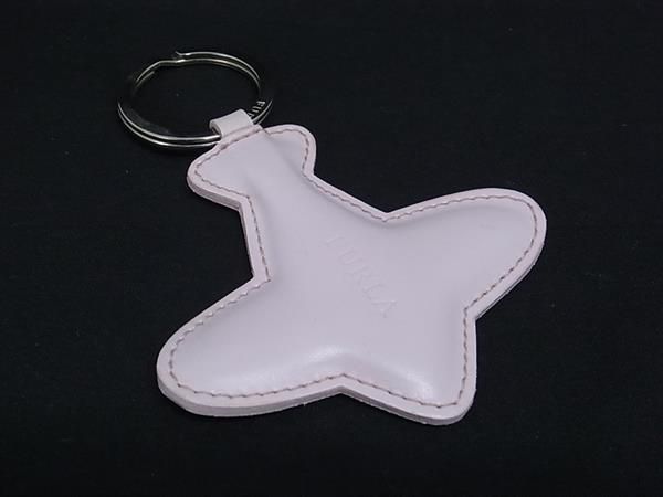 ■美品■ FURLA フルラ レザー 飛行機 キーホルダー キーリング チャーム ピンク系 DN1281 4,384円