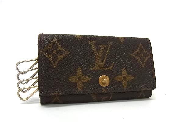 LOUIS VUITTON ルイヴィトン M62631 モノグラム ミュルティクレ4 4連 キーケース 鍵入れ レディース メンズ ブラウン系 DN1284