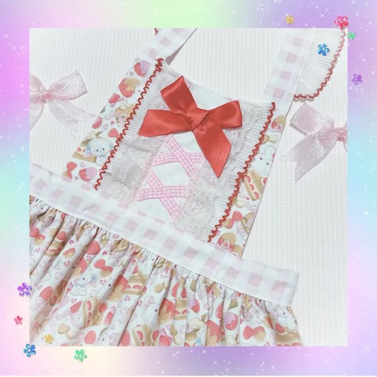 ひなちゃんリクエスト品 エプロンワンピース ひなちゃんリクエスト品 エプロンワンピース