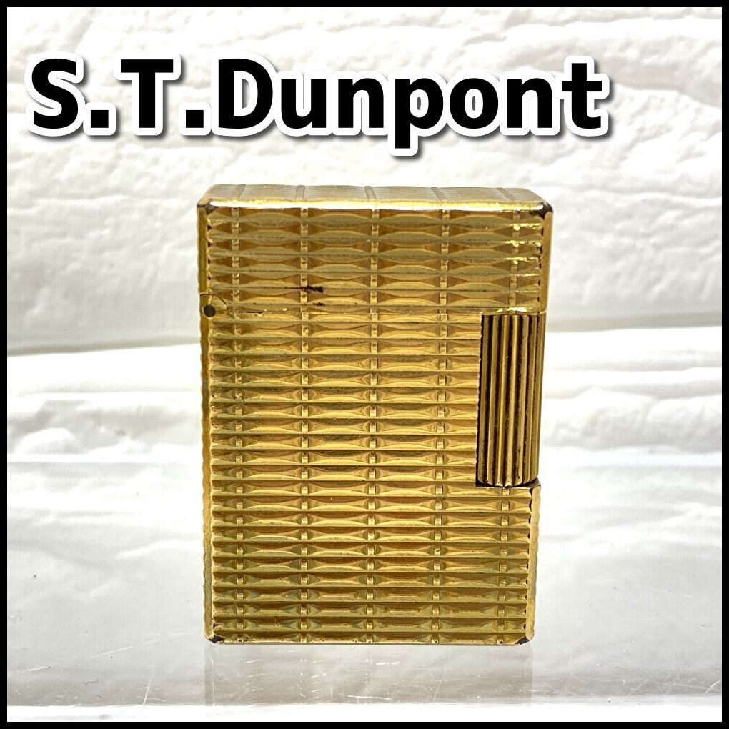 S.T.Dunpont　デュポン　ガスライター　ローラー式　20μ　ゴールドカラー　現状品　NMT5-001-08