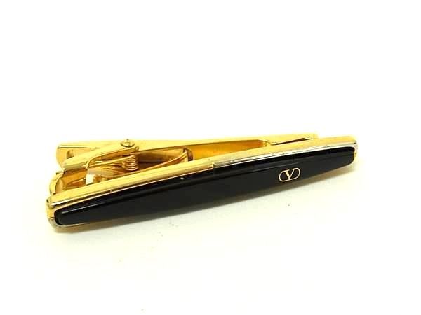 VALENTINO GARAVANI ヴァレンティノ ガラヴァーニ タイクリップ ネクタイピン アクセサリー メンズ ゴールド系×ブラック系 DN1534
