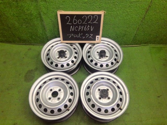 【中古】No1 スチールホイール 14インチ 5J 4H PCD100 プロボックス外し DBE-NCP165V ホイール 42611-52A50 自社品番260222 1E7