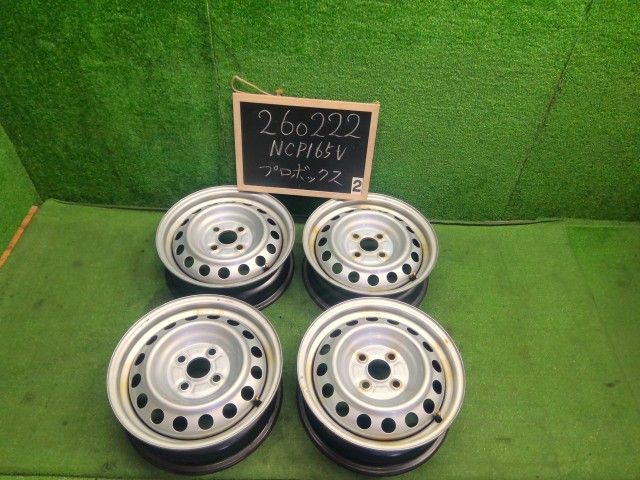 【中古】No2 スチールホイール 14インチ 5J 4H PCD100 プロボックス外し DBE-NCP165V ホイール 42611-52A50 自社品番260222 1E7