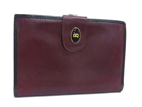 BALLY バリー ヴィンテージ レザー 二つ折り 財布 ウォレット 小銭入れ 札入れ カード入れ メンズ ボルドー系 DN2448