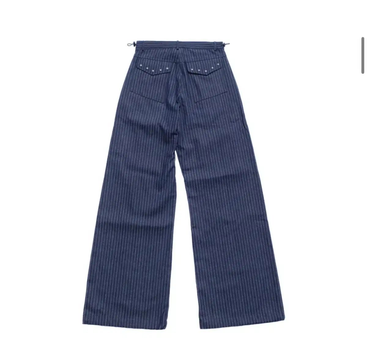 タンサンマ(麻) コットン ワイド パンツ (ストライプ) 2