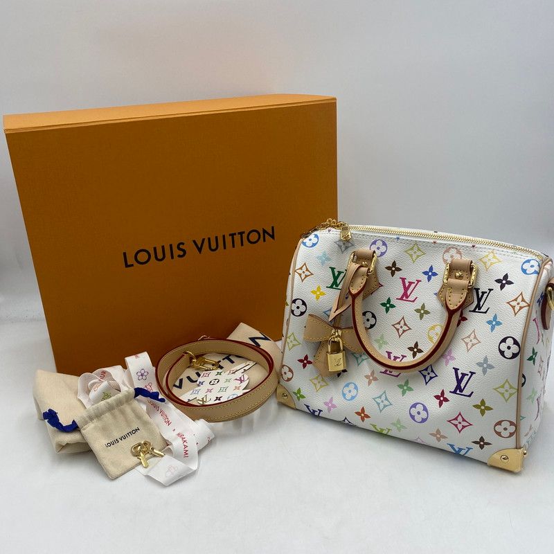 【中古品】 LOUIS VUITTON ルイ・ヴィトン × Takashi Murakami 村上隆 コラボ SPEEDY BANDOULIERE M13085 スピーディ・バンドリエール ハンドバッグ 鞄 【179-260511-ks-01-tei】