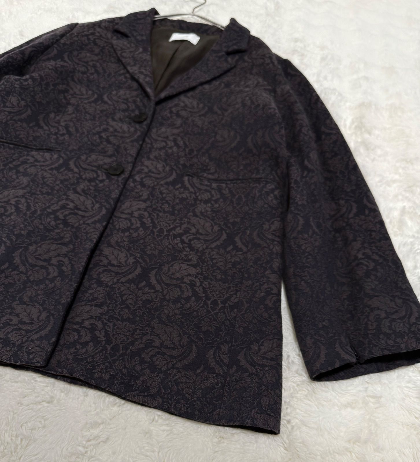 HARE VINTAGEジャガード2WAYジャケット 紫系 M 総柄 オーバーサイズ