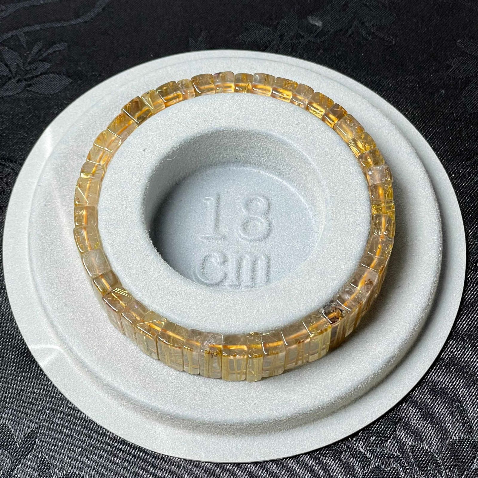 天然石☆【110Aタイチンルチル】☆バングル 黄金針水晶 天然石 12.6