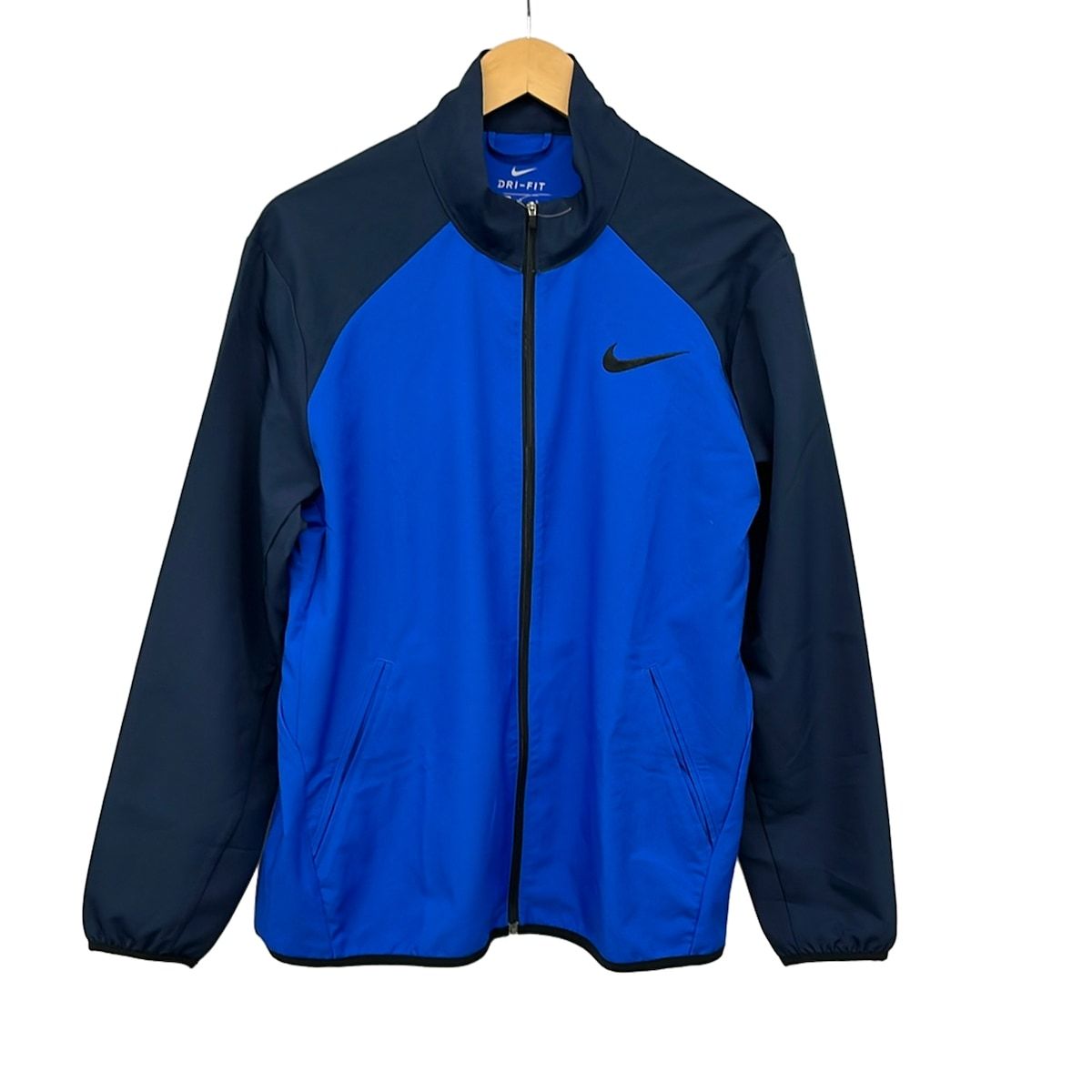 NIKE(ナイキ) ブルゾン サイズL メンズ美品 - ブルー×ダークネイビー 長袖/オールシーズン