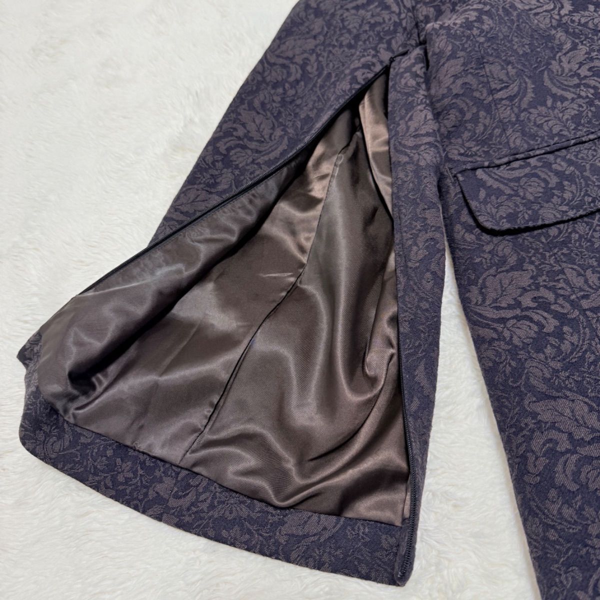 HARE VINTAGEジャガード2WAYジャケット 紫系 M 総柄 オーバーサイズ