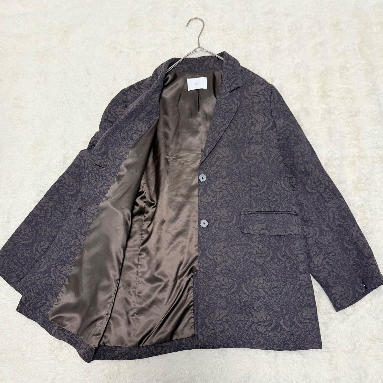 HARE VINTAGEジャガード2WAYジャケット 紫系 M 総柄 オーバーサイズ