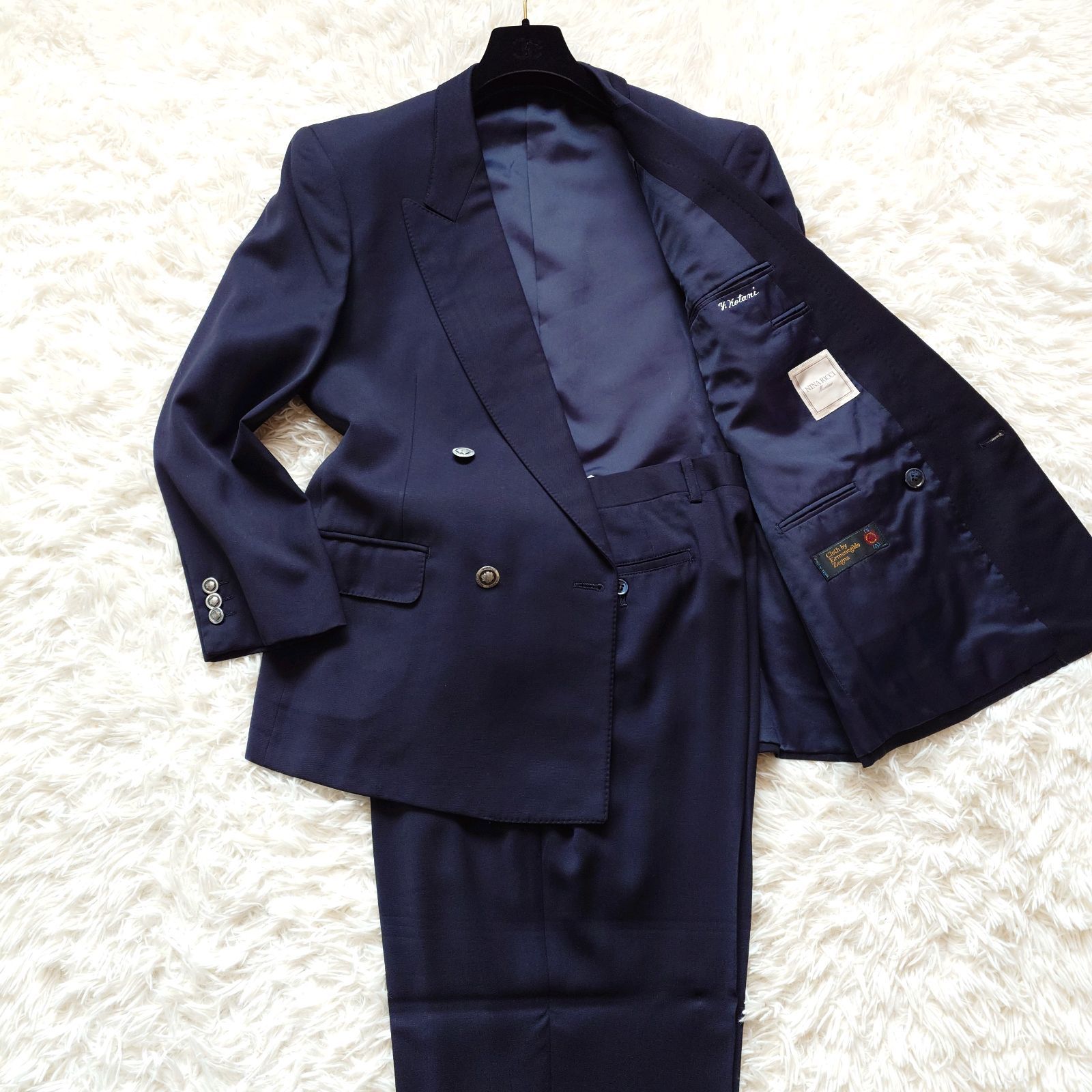 ニナリッチ NINA RICCI ゼニア Zegna イタリア生地 シルバー メタル