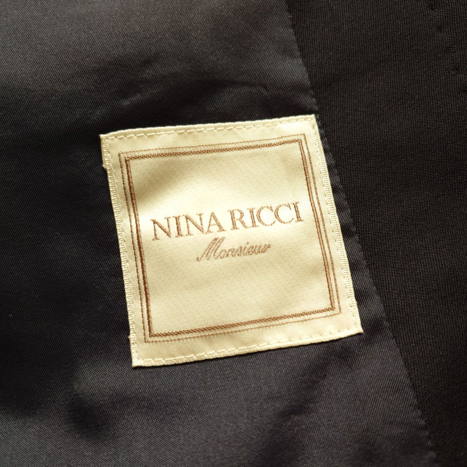 ニナリッチ NINA RICCI ゼニア Zegna イタリア生地 シルバー メタル