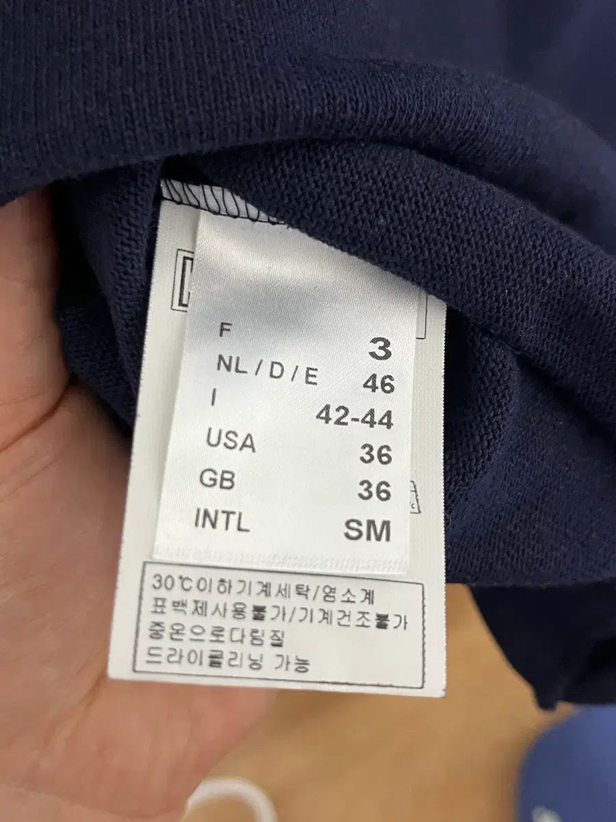 SAINT JAMES (セントジェームス) ネイビー エルボー パッチ 長袖 Tシャツ