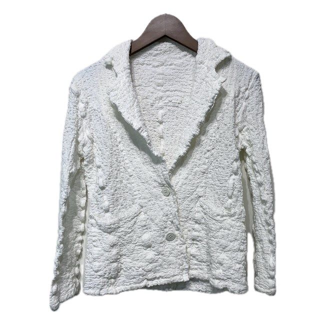 【中古】 ISSEY MIYAKE me テーラードジャケット アウター コットン 無地 縮絨シワ加工 3D生地 MI55-FD111-01 日本製 ドメスティック 古着 /2496